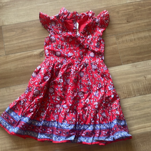 Janie and Jack Floral Ruffle Trim Dress - Picture 12 of 13